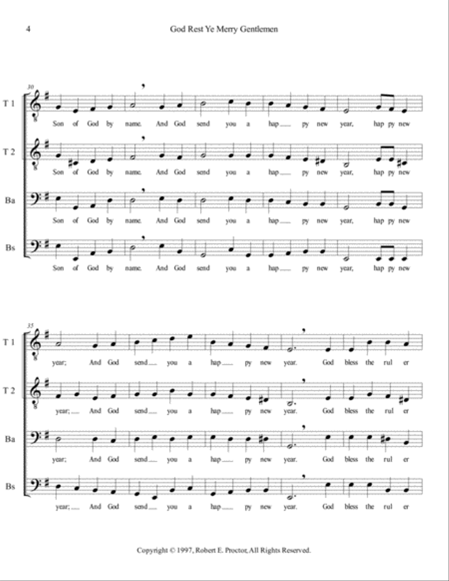 God Rest Ye Merry Gentlemen TTBB scores gallery preview page 5