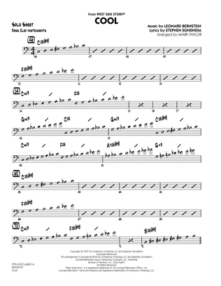 Book cover for Cool (from West Side Story) - Bass Clef Solo Sheet