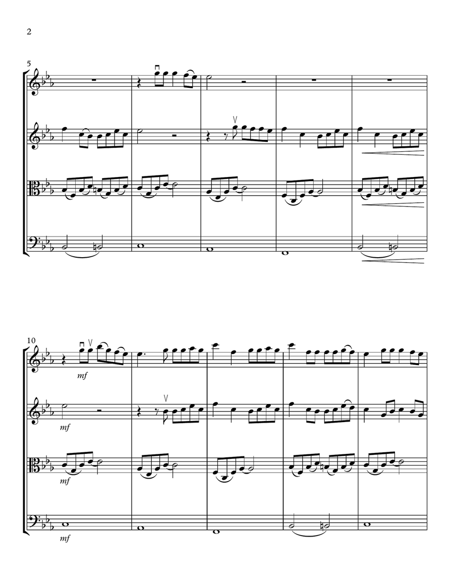 Say My Name String Quartet scores gallery preview page 2