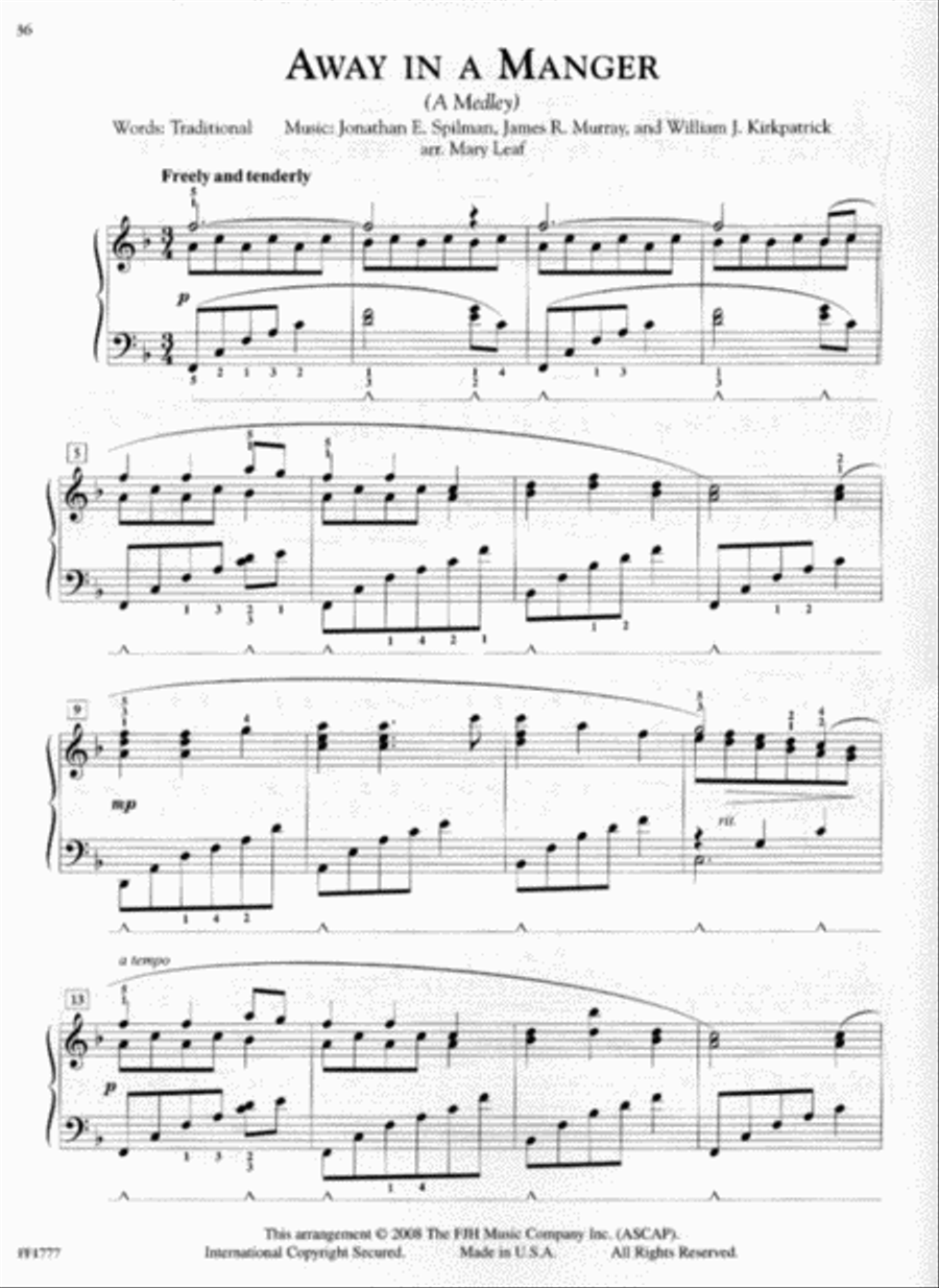 In Recital for the Advancing Pianist, Christmas Piano Method scores gallery preview page 3