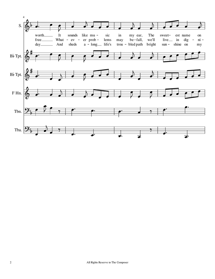 O How I Love Jesus Brass Ensemble scores gallery preview page 2