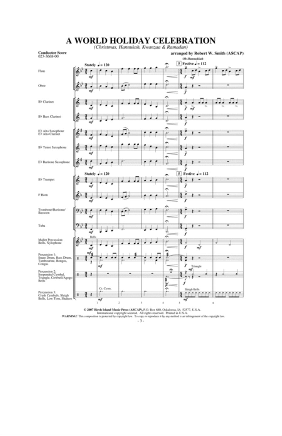 A World Holiday Celebration Concert Band scores gallery preview page 2