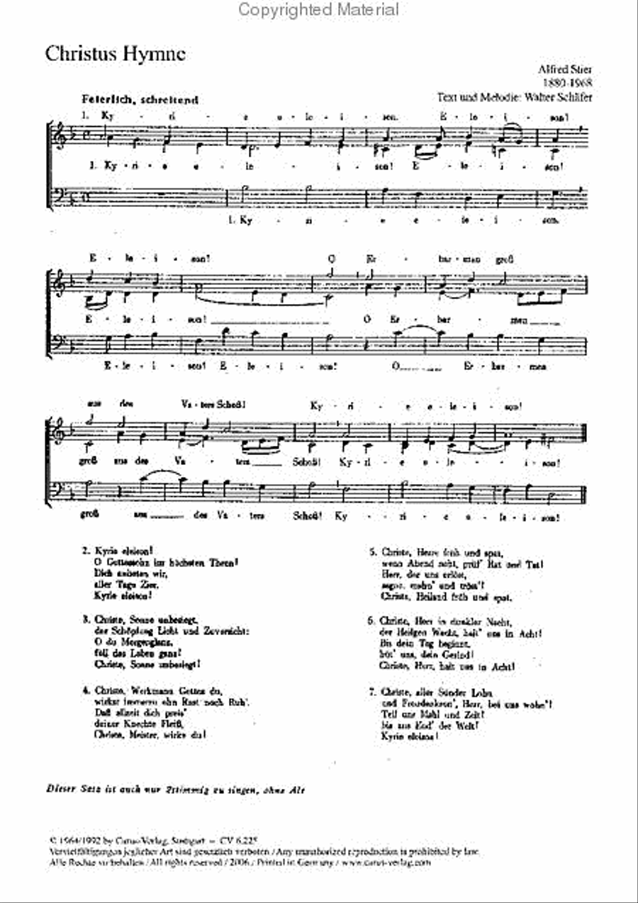 Stier: Christus-Hymne; Dass wir's getroster wagen