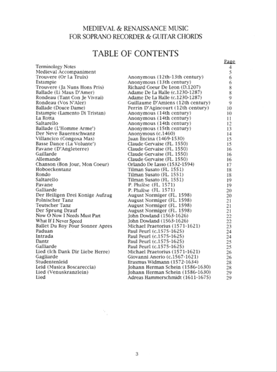 Medieval and Renaissance Music for Recorder Recorder scores gallery preview page 4