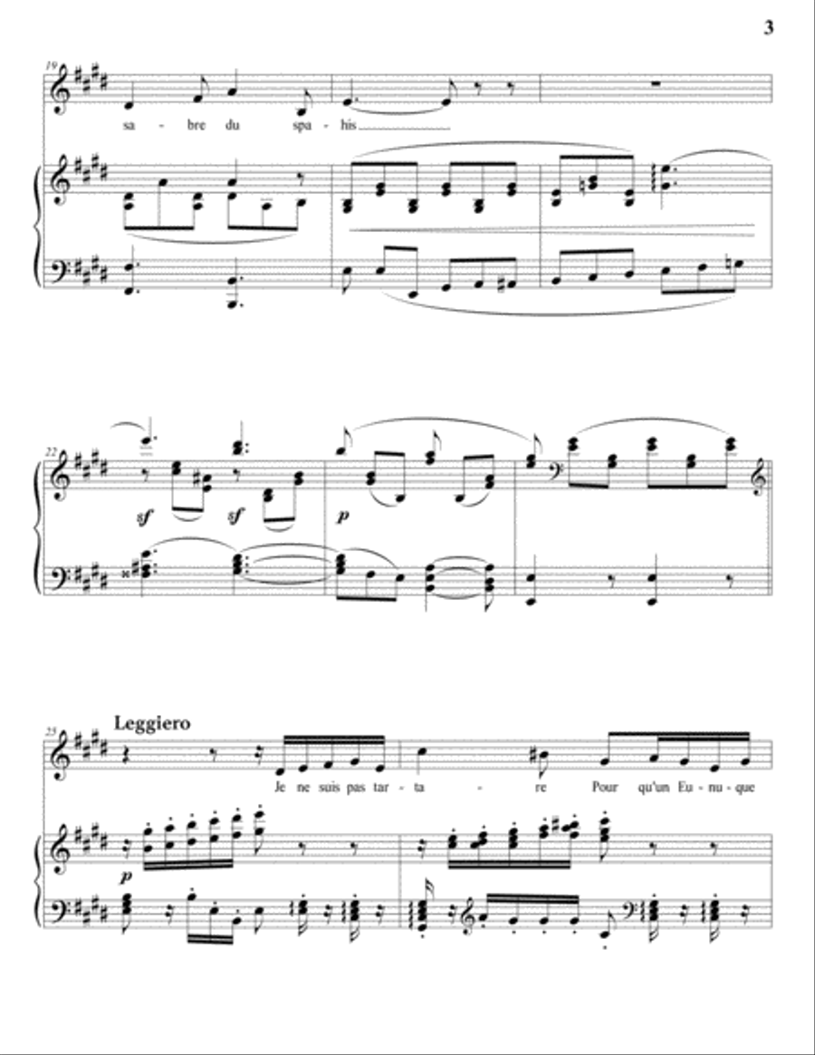 BERLIOZ: La captive (transposed to E major) Voice scores gallery preview page 4