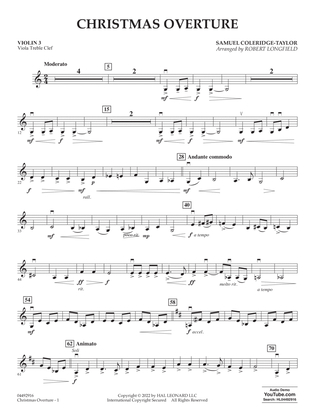 Christmas Overture (arr. Robert Longfield) - Violin 3 (Viola Treble Clef)