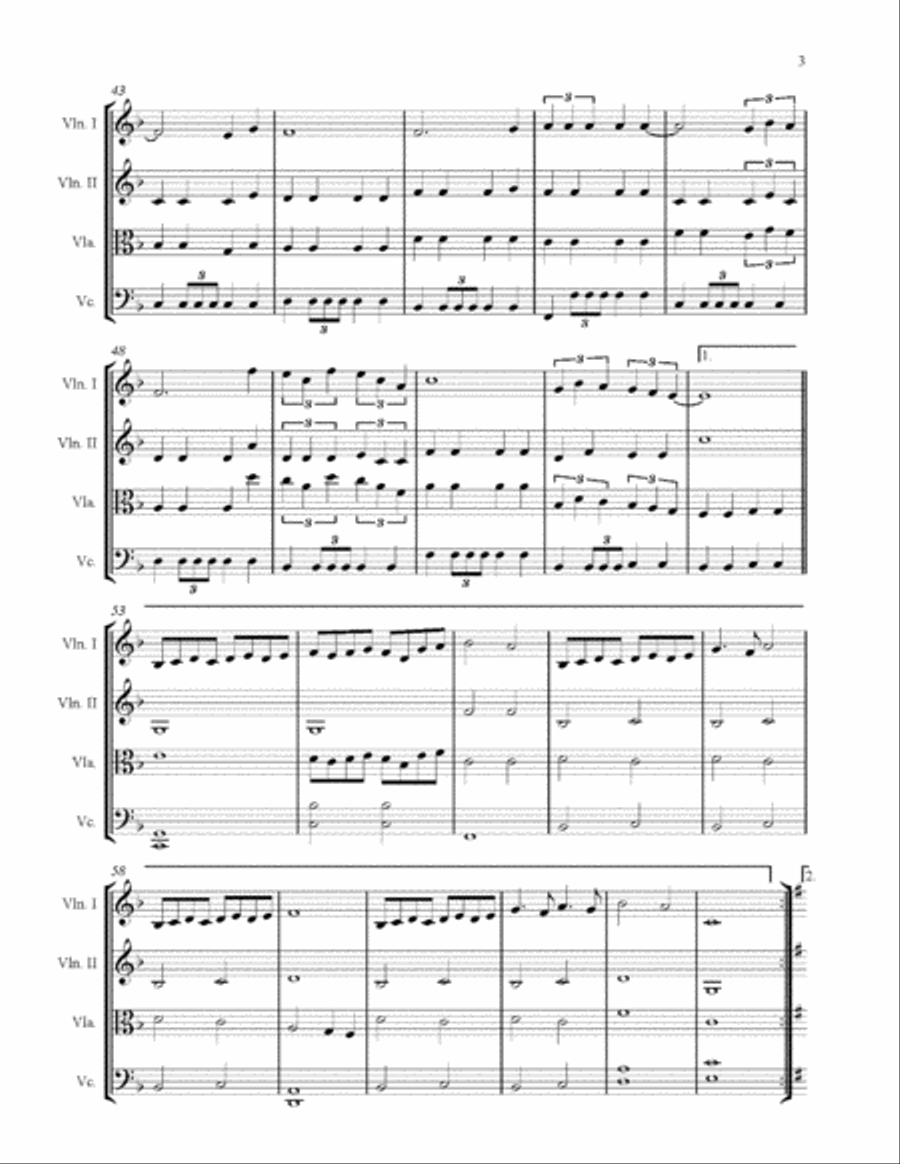 Time To Say Goodbye String Quartet scores gallery preview page 3