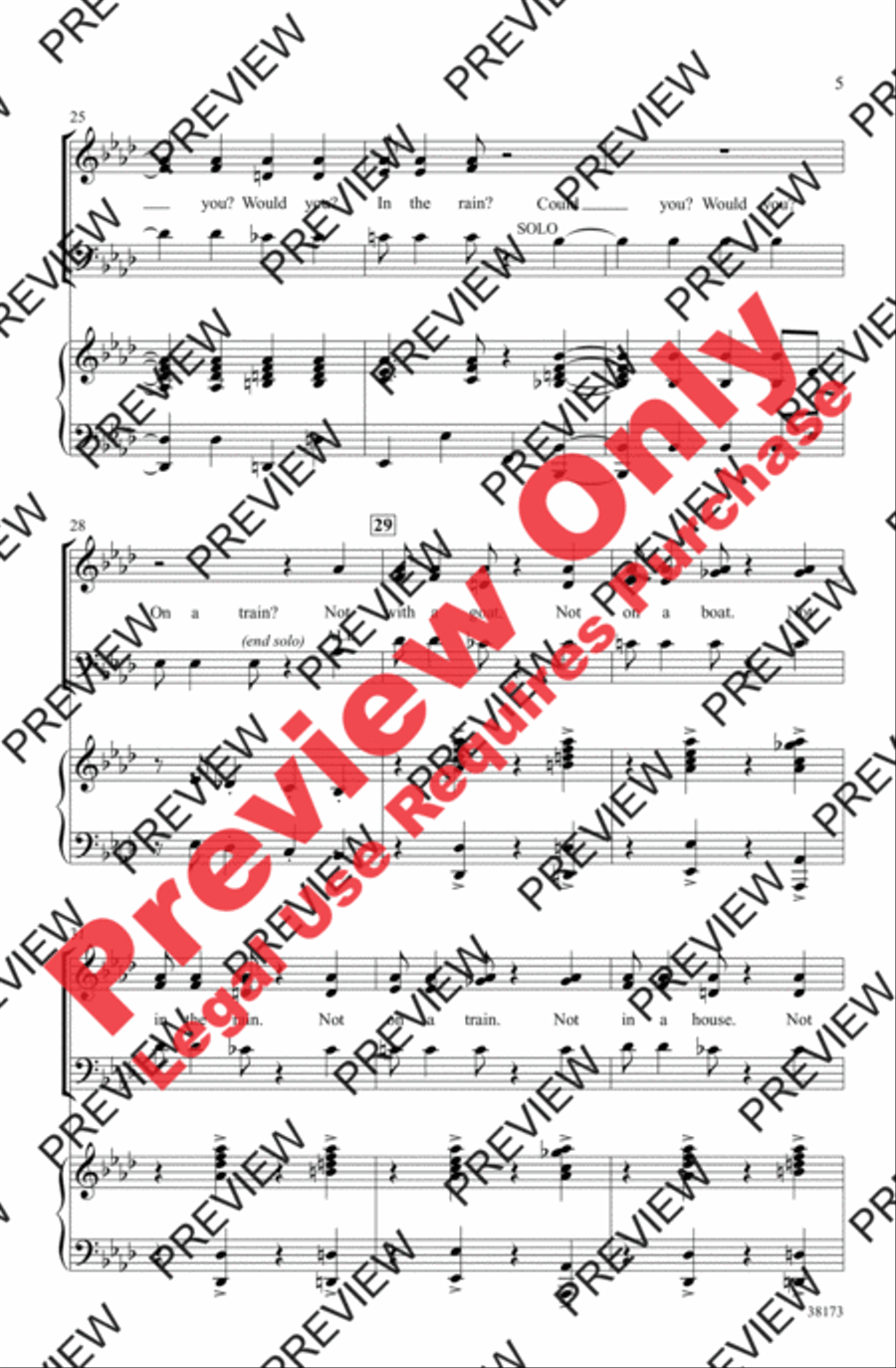 Green Eggs and Ham Green Eggs and Ham 3-Part scores gallery preview page 5