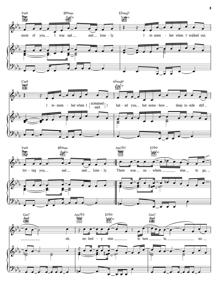 I Remember Piano, Vocal, Guitar scores gallery preview page 3