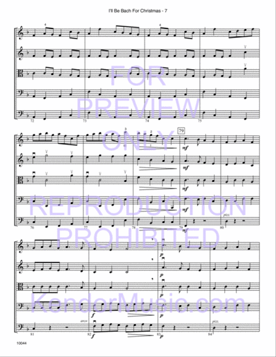 I'll Be Bach For Christmas String Orchestra scores gallery preview page 19