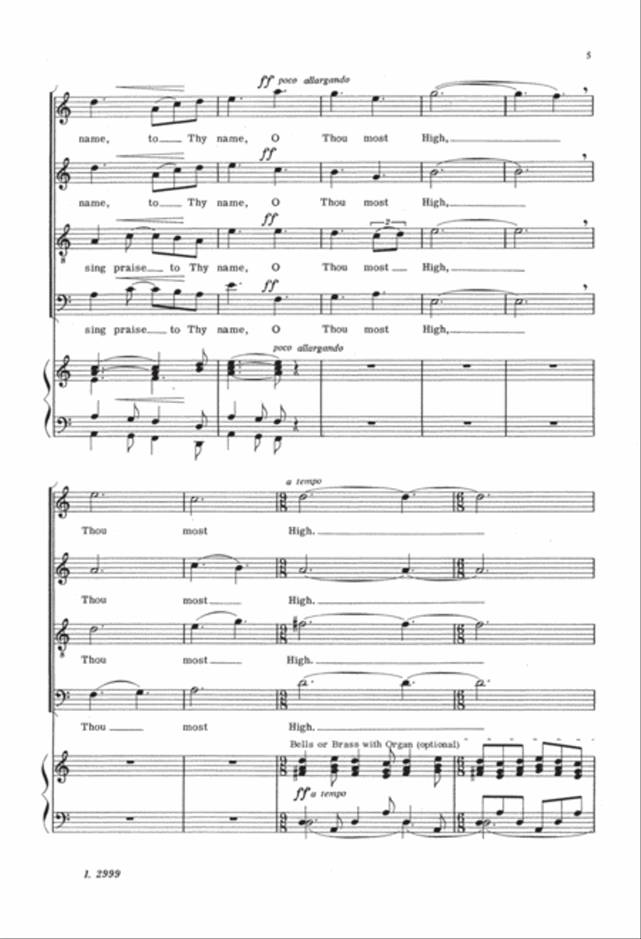 I Will Praise Thee, O Lord 4-Part scores gallery preview page 4