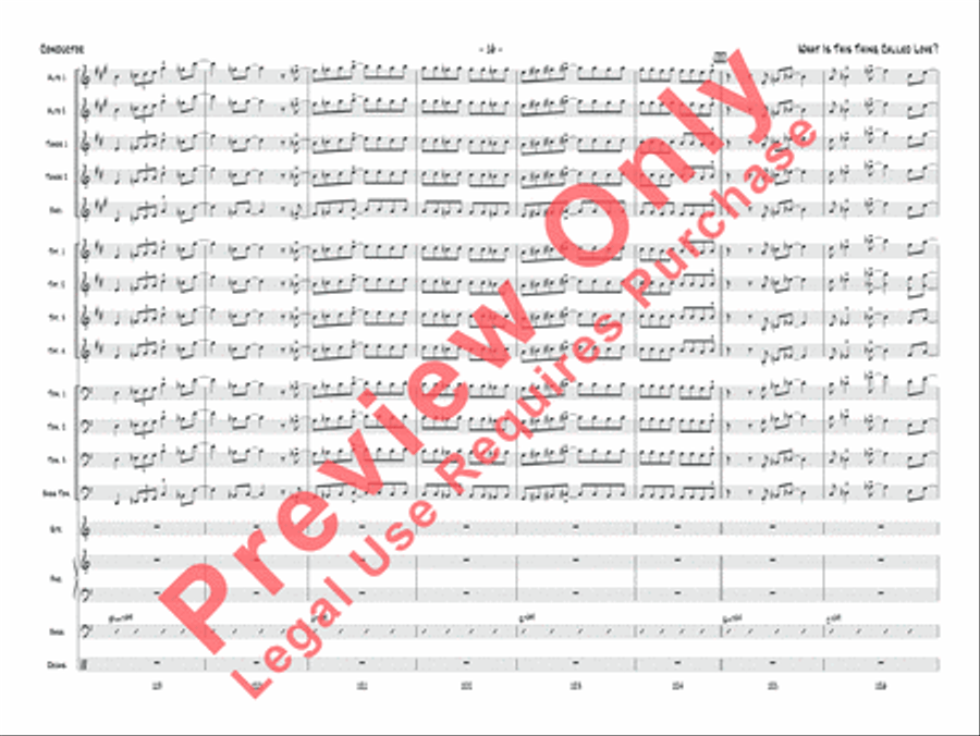What Is This Thing Called Love? (from Wake Up and Dream) Jazz Ensemble scores gallery preview page 17