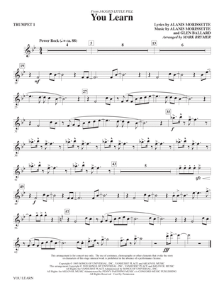 You Learn (from Jagged Little Pill) (arr. Mark Brymer) - Trumpet 1