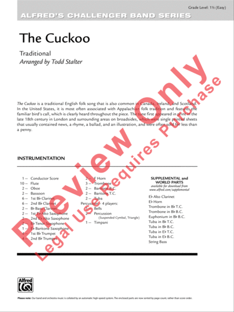 The Cuckoo The Cuckoo Concert Band scores gallery preview page 2