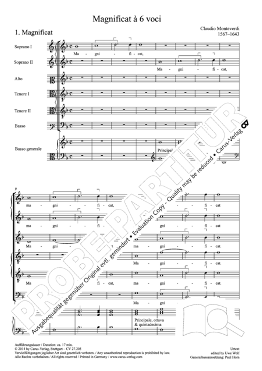 Magnificat a 6 (Magnificat a sei voci) Choir scores gallery preview page 10