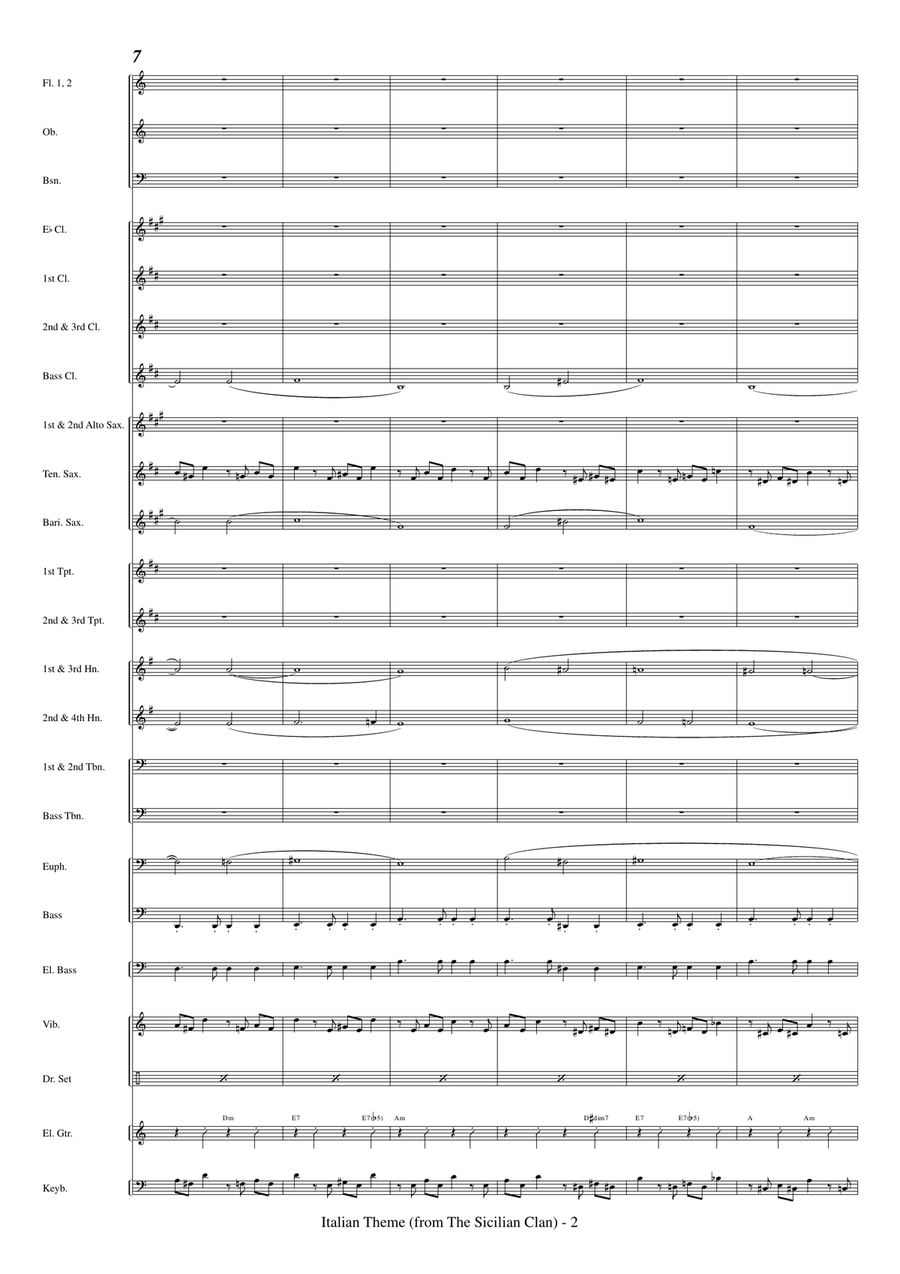 Italian Theme Concert Band scores gallery preview page 4