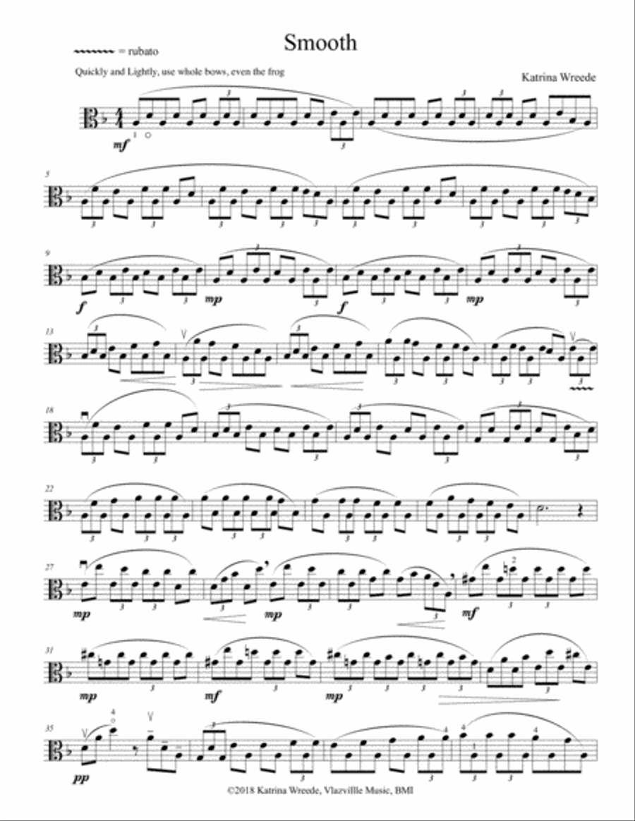 7 Concert Etudes for Solo Viola Viola Solo scores gallery preview page 4