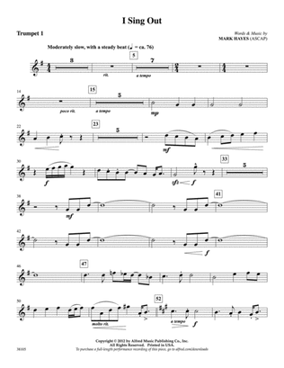 I Sing Out: 1st B-flat Trumpet