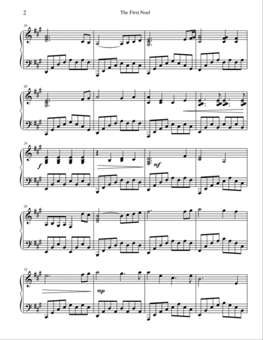 The First Noel The First Noel Piano Solo scores gallery preview page 3