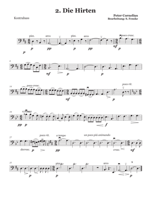 Peter Cornelius Weihnachtslieder - 2. Die Hirten Double bass
