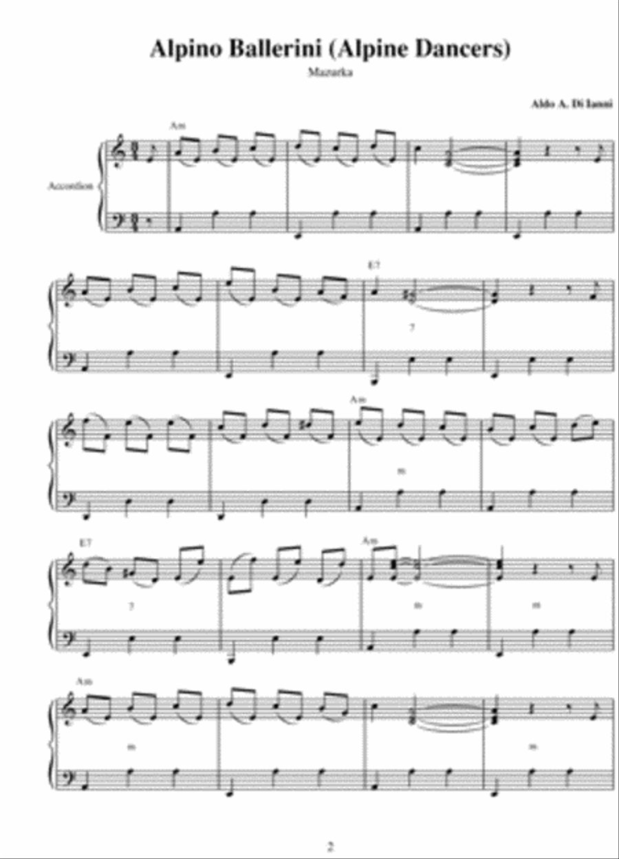 Italian Folk Dances for Accordion Accordion scores gallery preview page 2