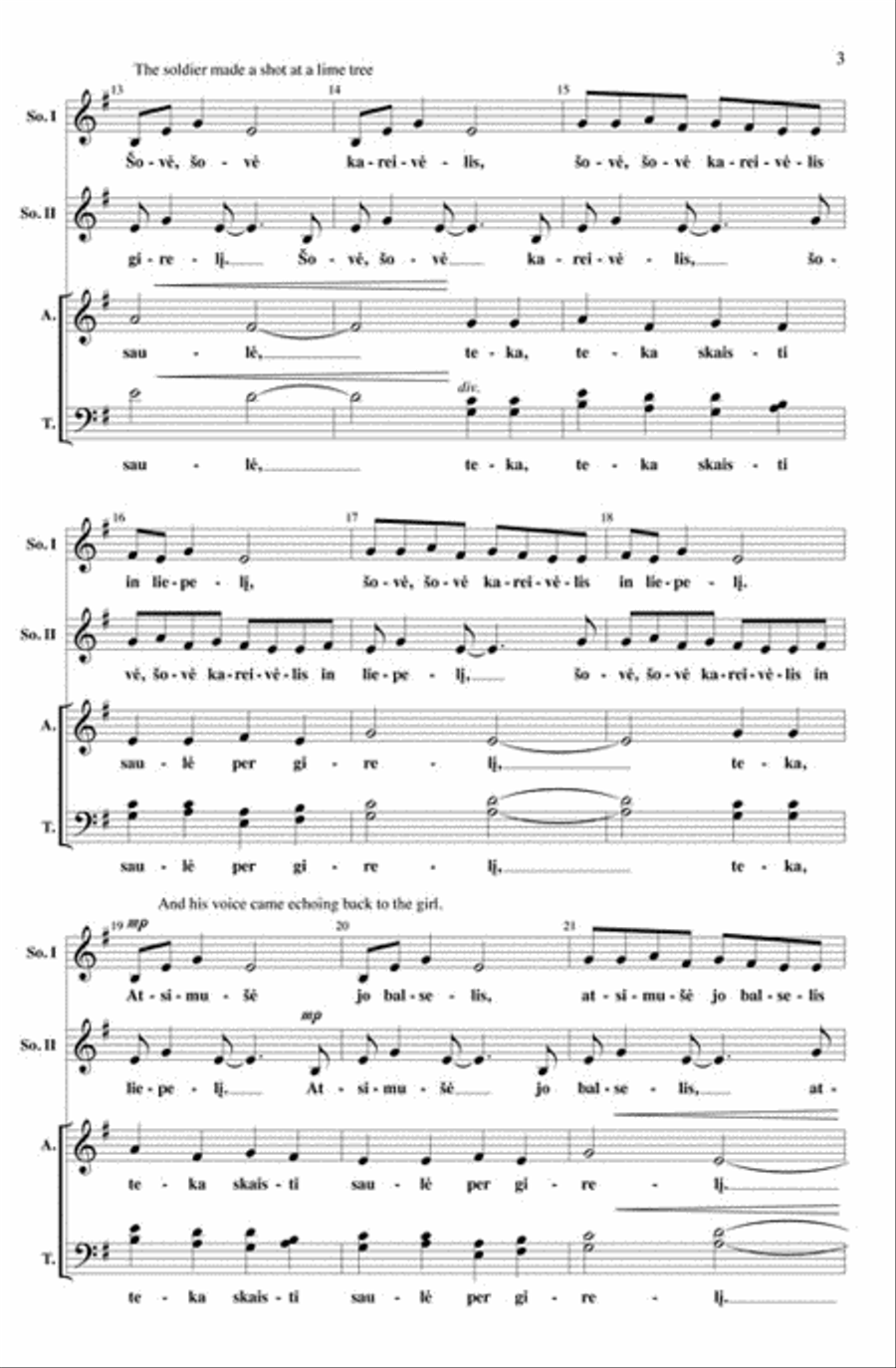 Teka, Teka Teka, Teka 4-Part scores gallery preview page 3
