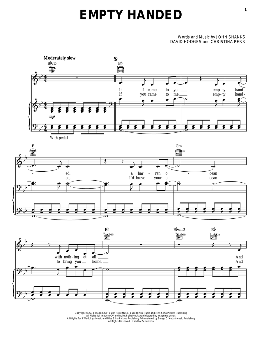 Empty Handed Acoustic Guitar scores gallery preview page 1