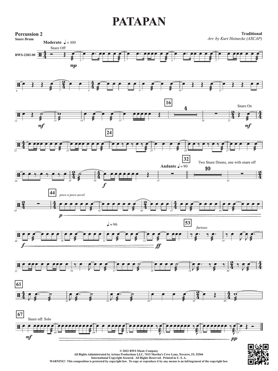Patapan: 2nd Percussion