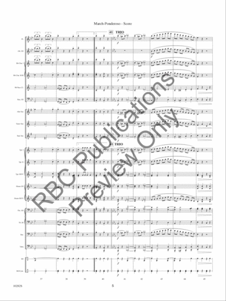 March - Ponderoso March - Ponderoso Concert Band scores gallery preview page 7