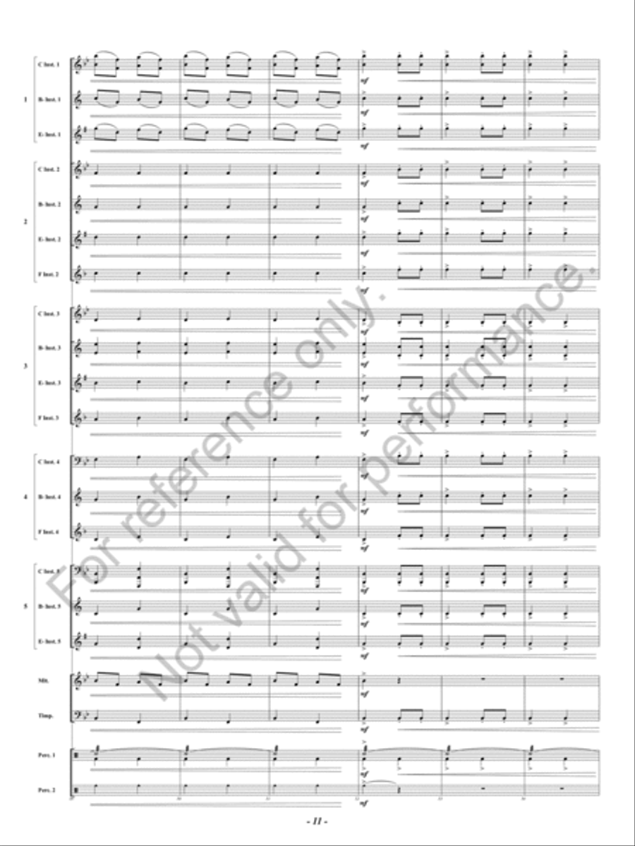 Infernal Galop Concert Band scores gallery preview page 12