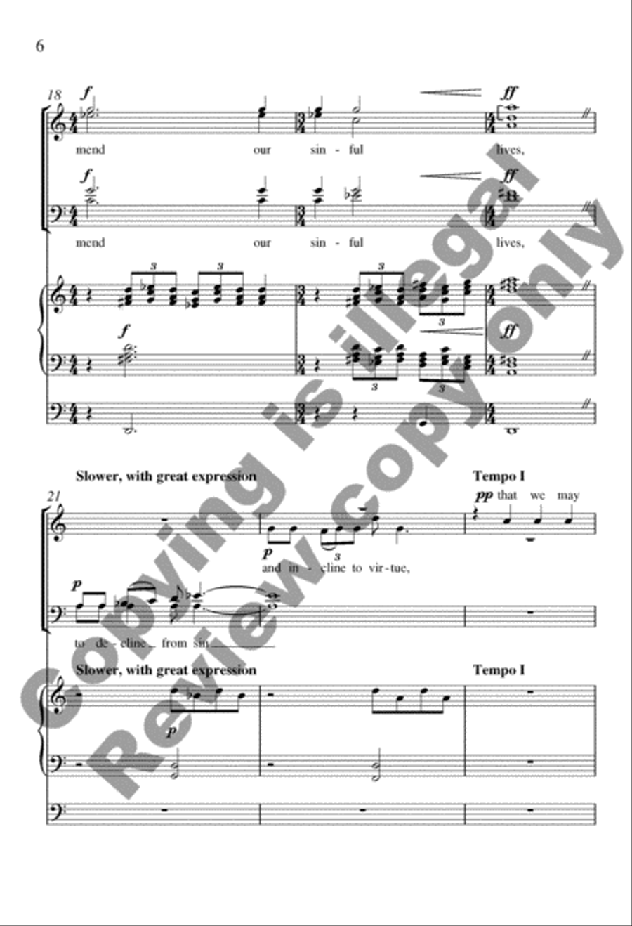 Lord, For Thy Tender Mercy's Sake 4-Part scores gallery preview page 13
