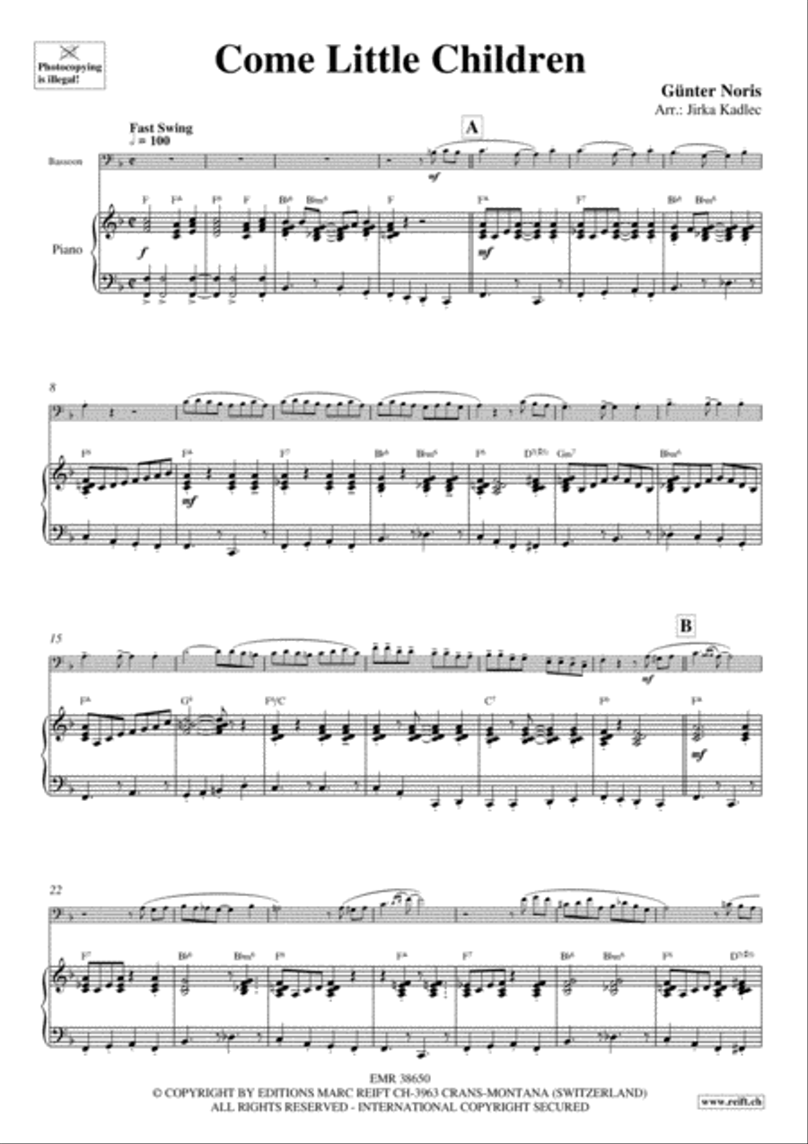 Come Little Children Bassoon Solo scores gallery preview page 4