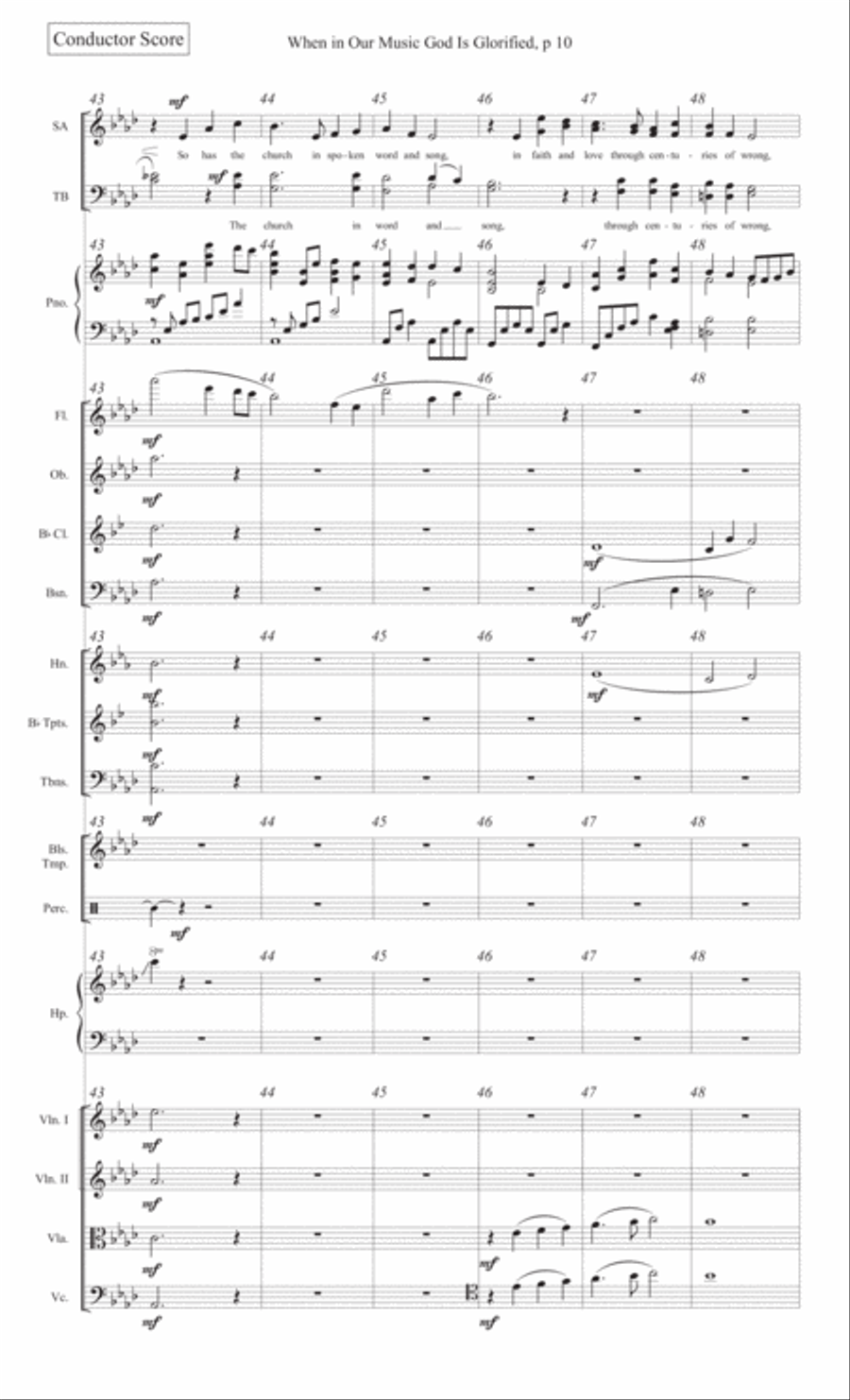 When in Our Music God Is Glorified 4-Part scores gallery preview page 12
