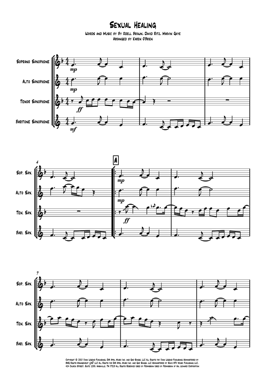 Sexual Healing Sexual Healing Woodwind Quartet scores gallery preview page 1