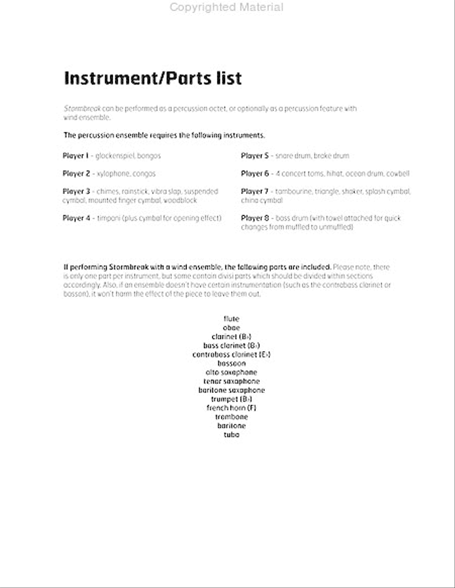 Stormbreak Percussion Ensemble scores gallery preview page 4