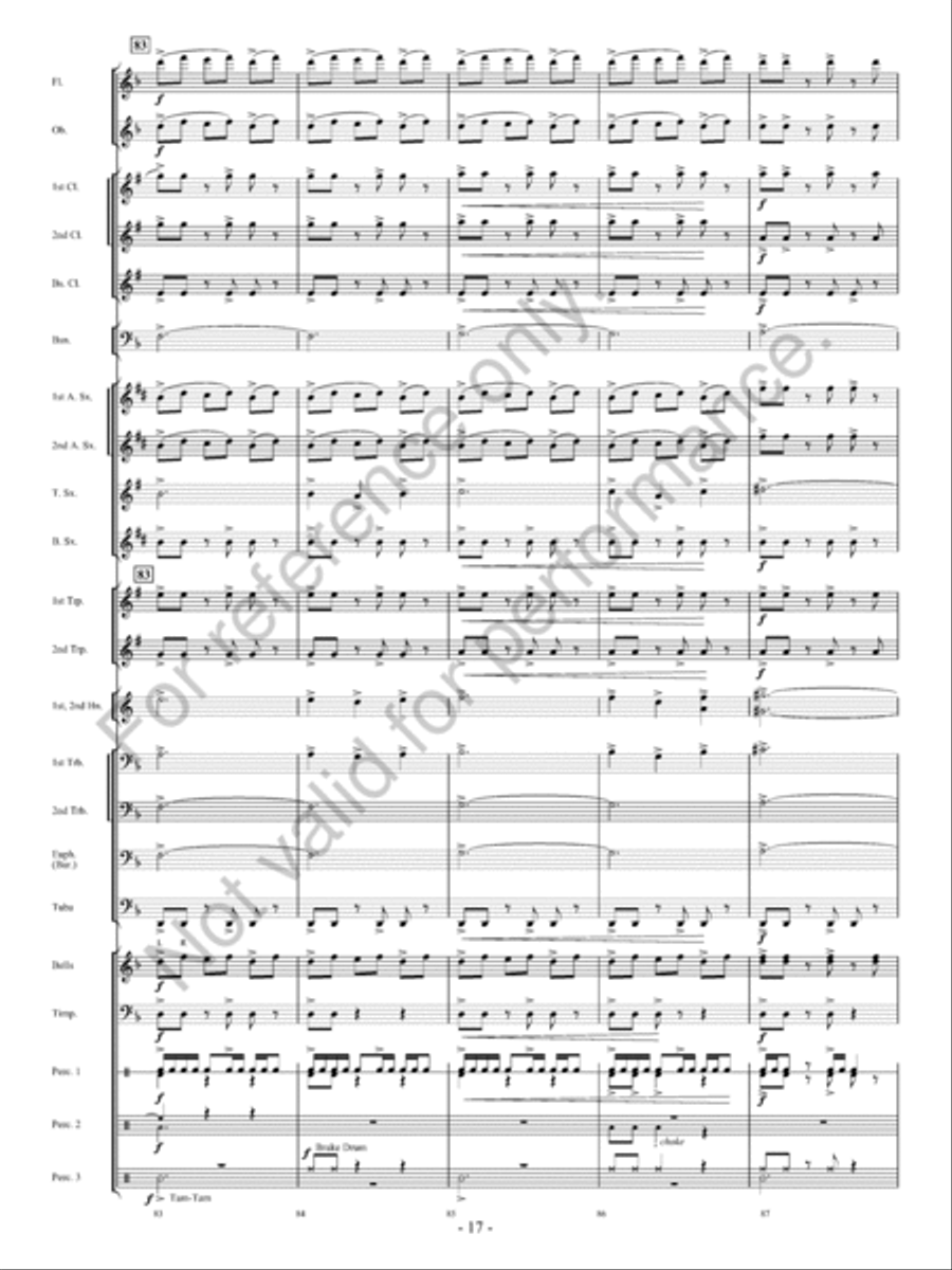 Avalanche! Concert Band scores gallery preview page 18