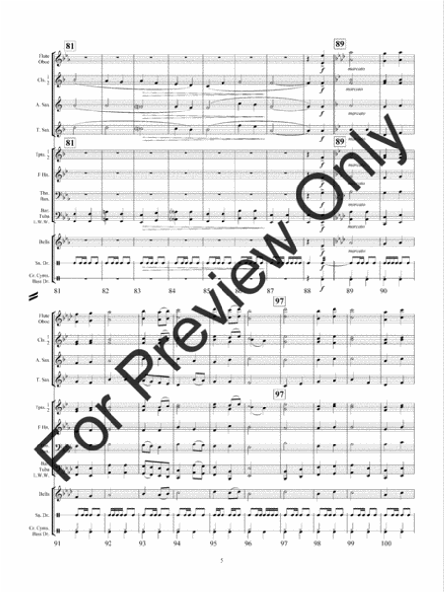 March Of The Royal Guard Concert Band scores gallery preview page 9