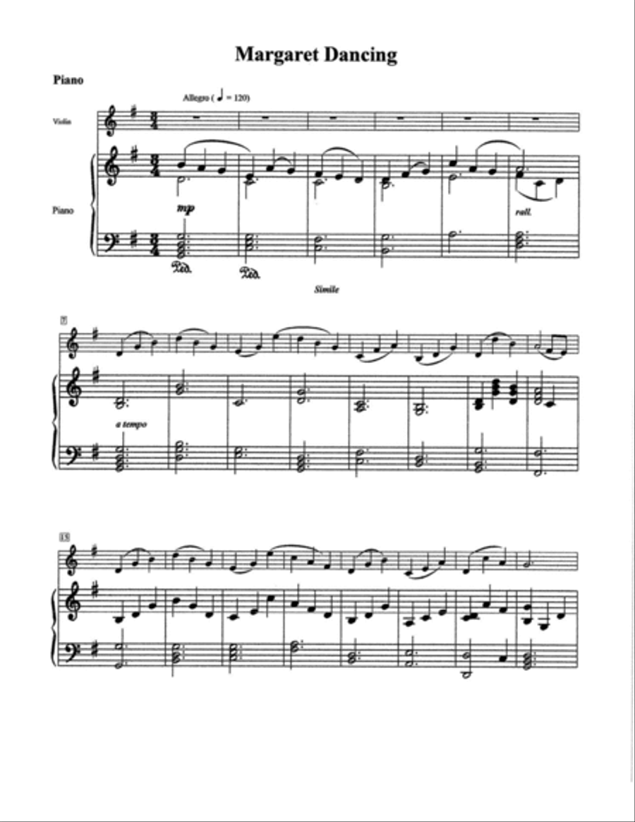 MARGARET DANCING Violin Solo scores gallery preview page 2
