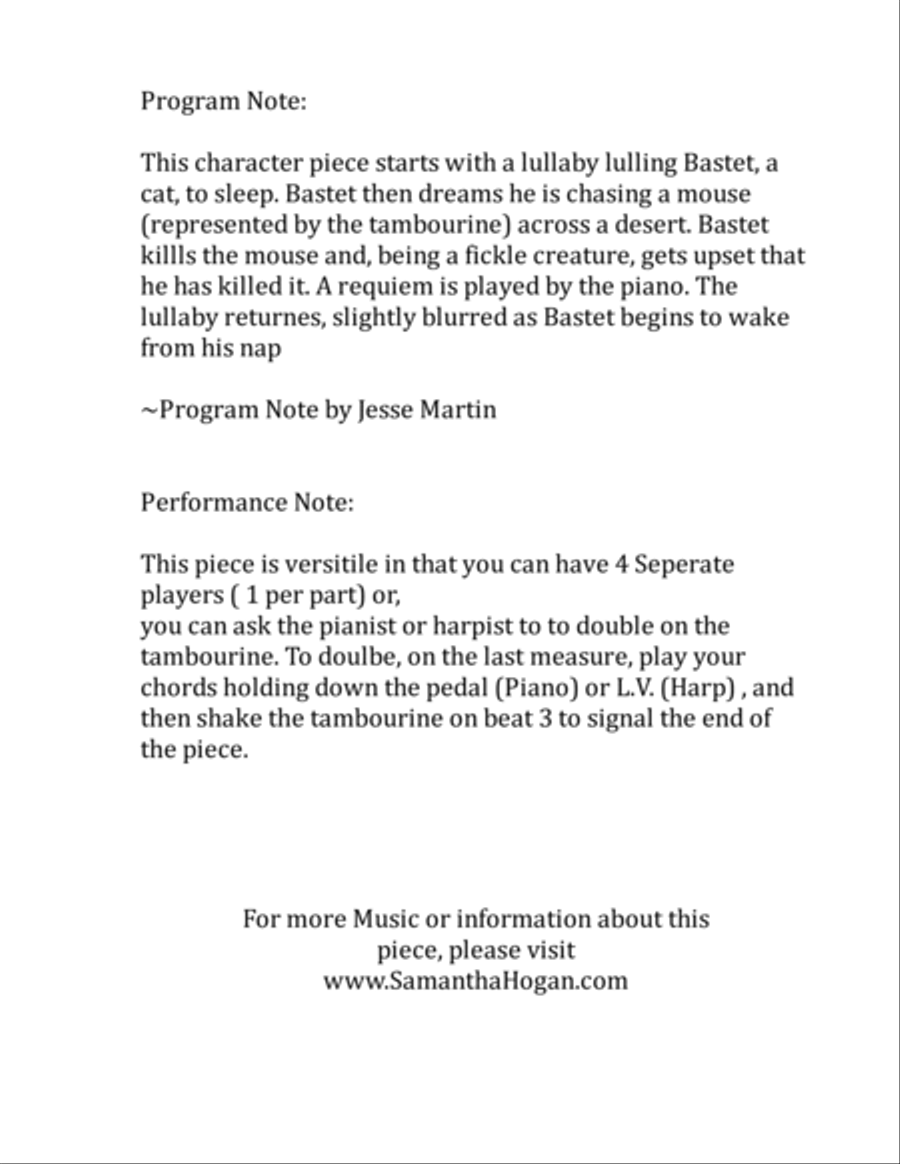 Bastet's Lullaby School and Community scores gallery preview page 2