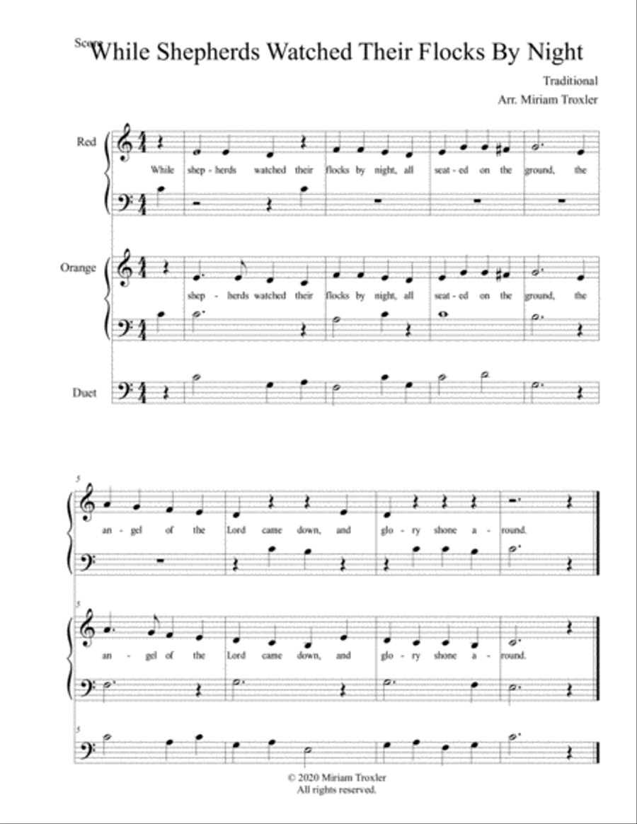 Traditional Christmas Carols for Piano: Duet Set Small Ensemble scores gallery preview page 6