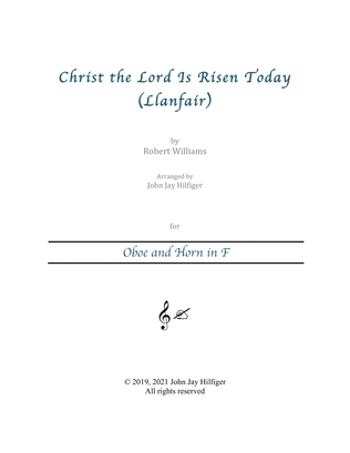 Christ the Lord Is Risen Today for Oboe and French Horn