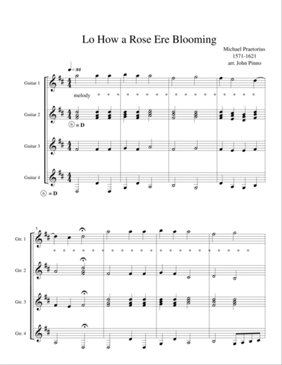 Christmas Music for Classical Guitar Quartets, Vol. 2 Guitar Ensemble scores gallery preview page 5