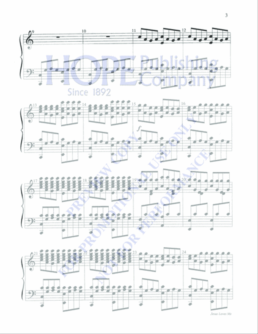 Jesus Loves Me 5-Octaves scores gallery preview page 3