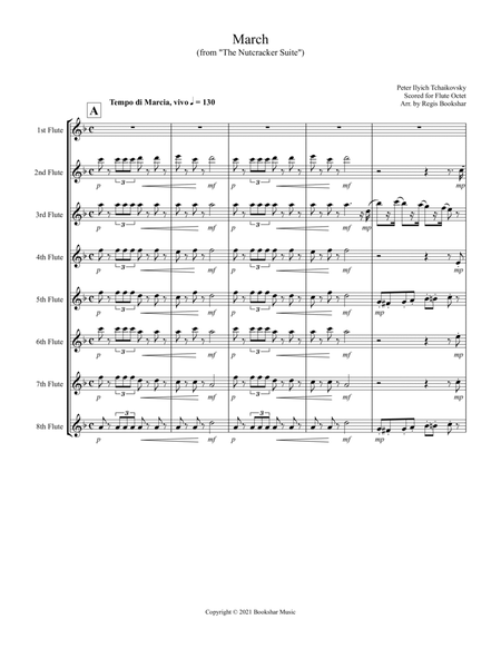 March (from "The Nutcracker Suite") (F) (Flute Octet)