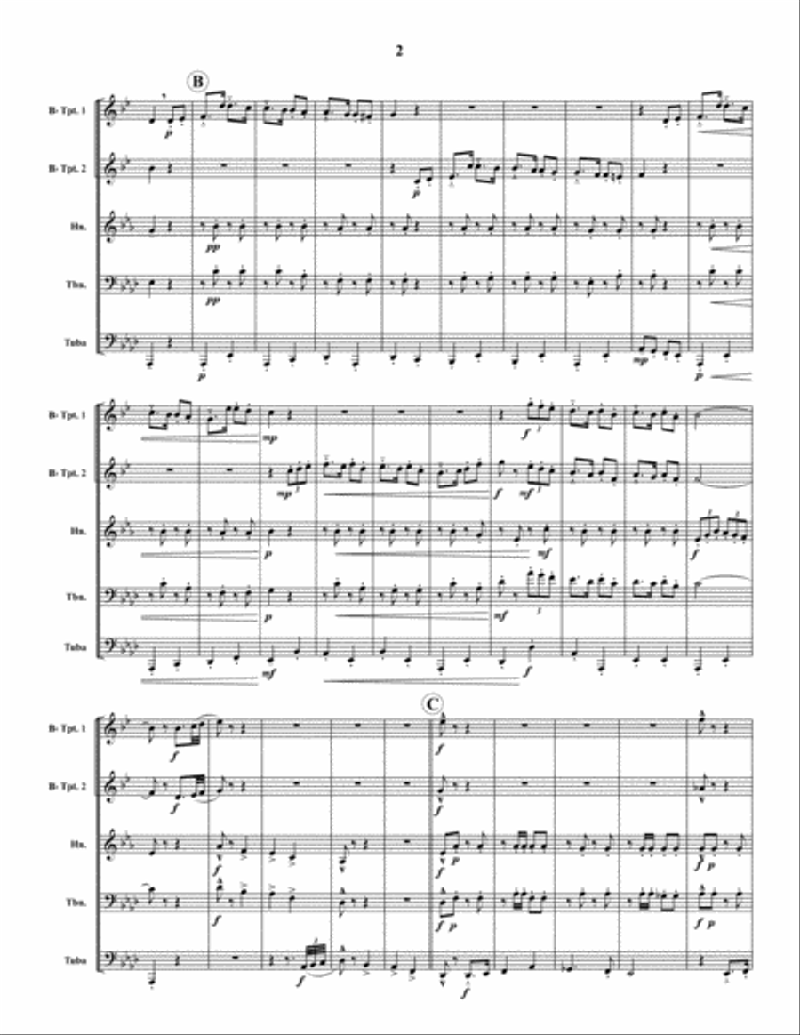 Patterson Polka Patterson Polka Brass Quintet scores gallery preview page 3