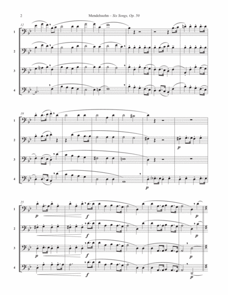 Six Songs, Op. 50 for Trombone Quartet