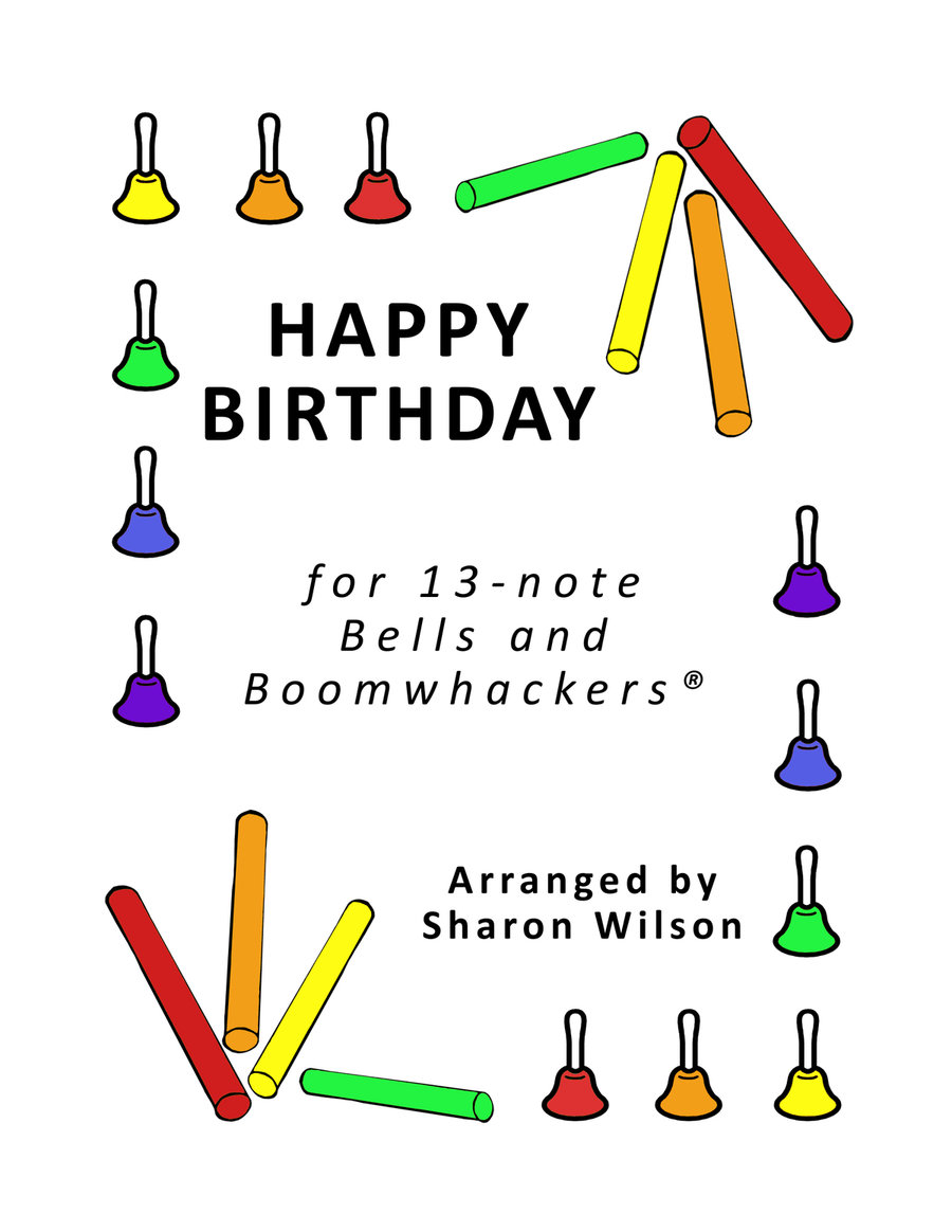 Happy Birthday for 13-note Bells and Boomwhackers Handbell Choir scores gallery preview page 1