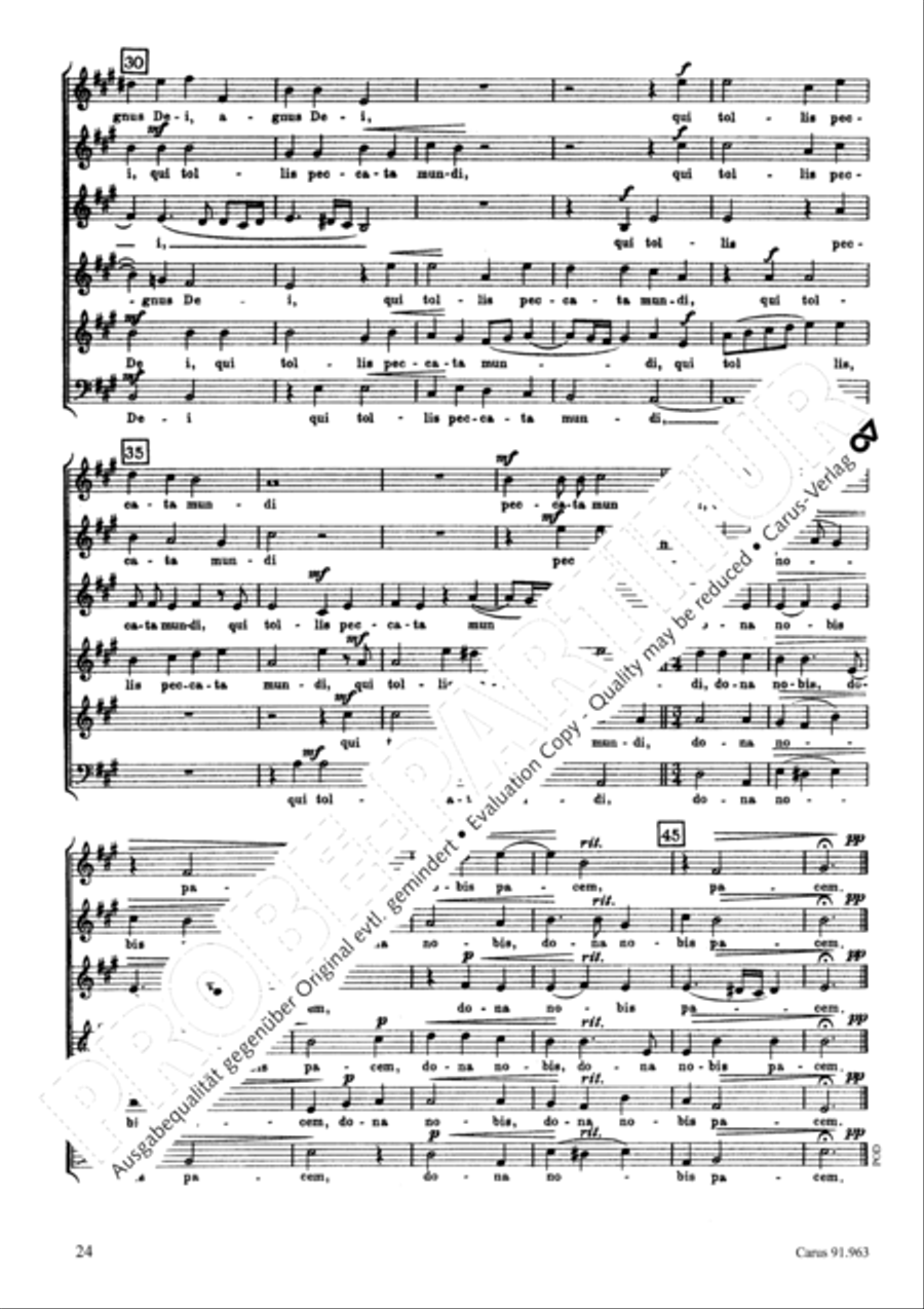 Missa Ecce nunc benedicite Choir scores gallery preview page 27