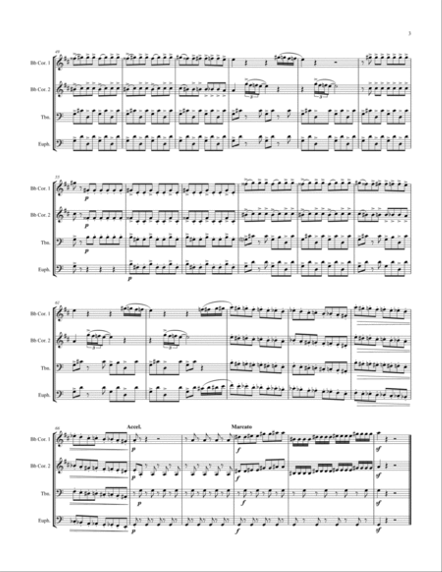 Sabre Dance Brass Quartet scores gallery preview page 4