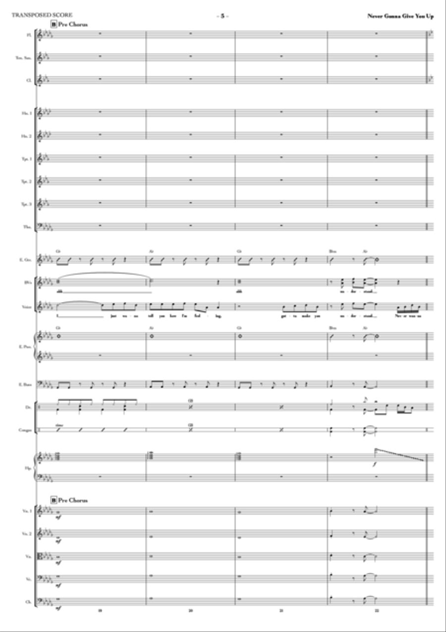 Never Gonna Give You Up Full Orchestra scores gallery preview page 5